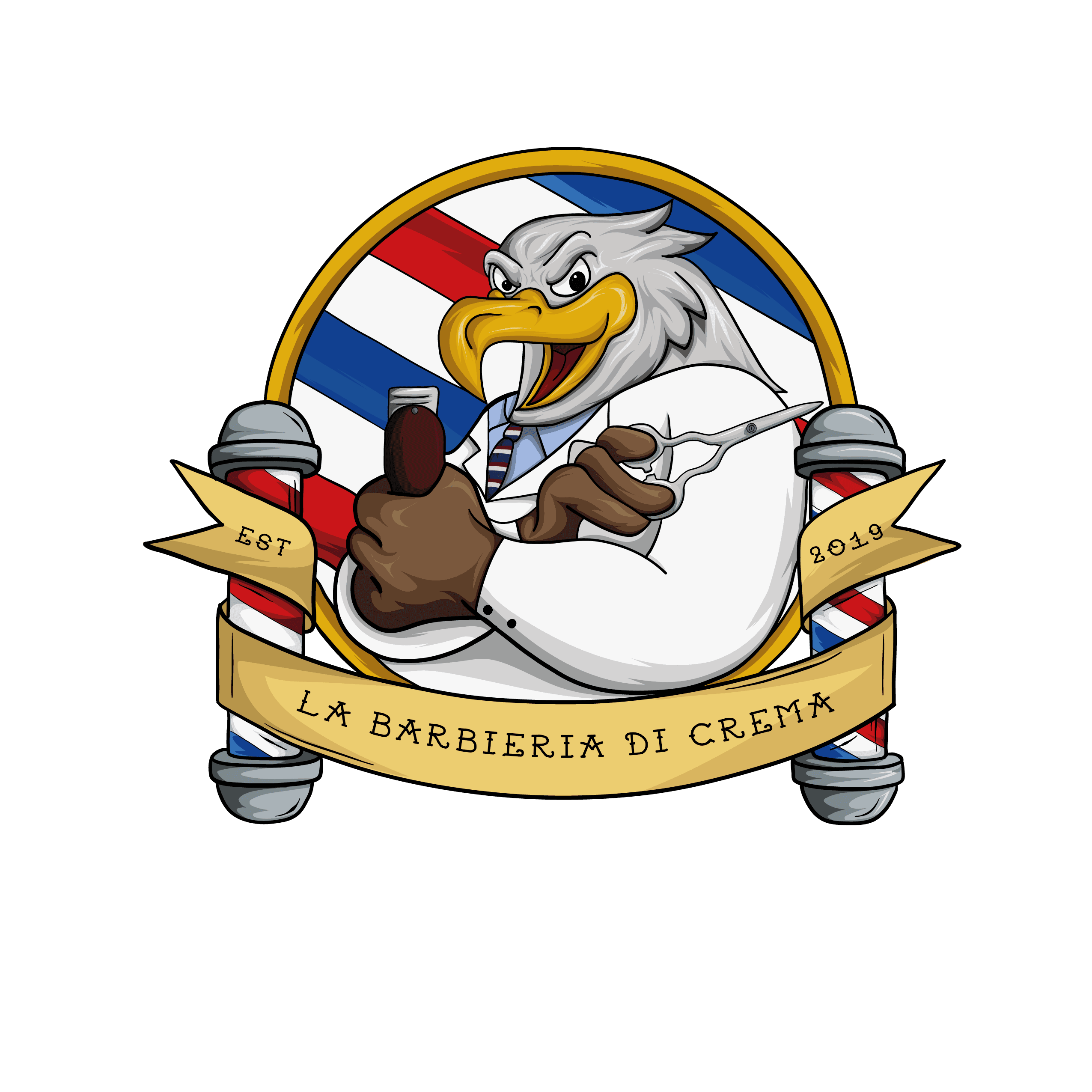 Logo barbieria di Crema, taglio capelli e barba